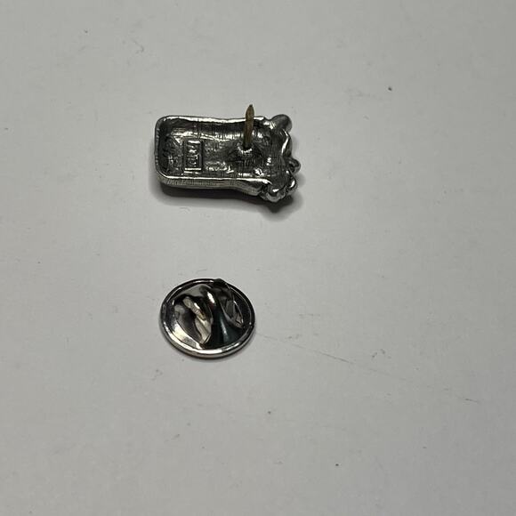 pewter gray tie tack brooch lapel pin COFFEE bag java petite about 1" jewelry - Picture 10 of 16